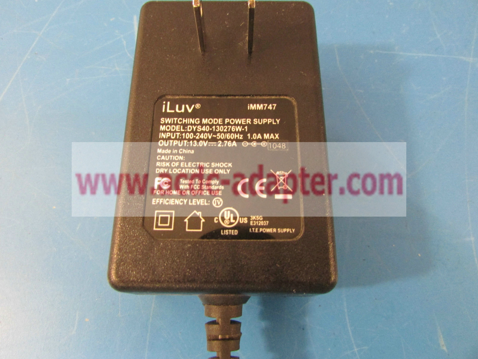 New iLuv DYS40-130276W-1 iMM747 13V 2.76A AC/DC Switching Power Supply Adapter